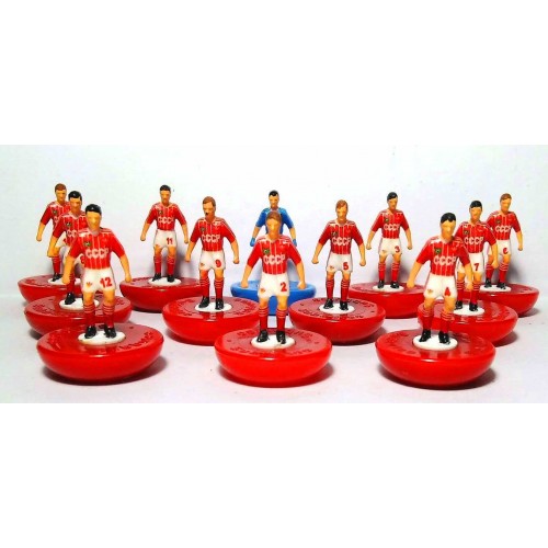 Subbuteo Andrew Table Soccer USSR 1982 World Cup Team on classic Hasbro bases